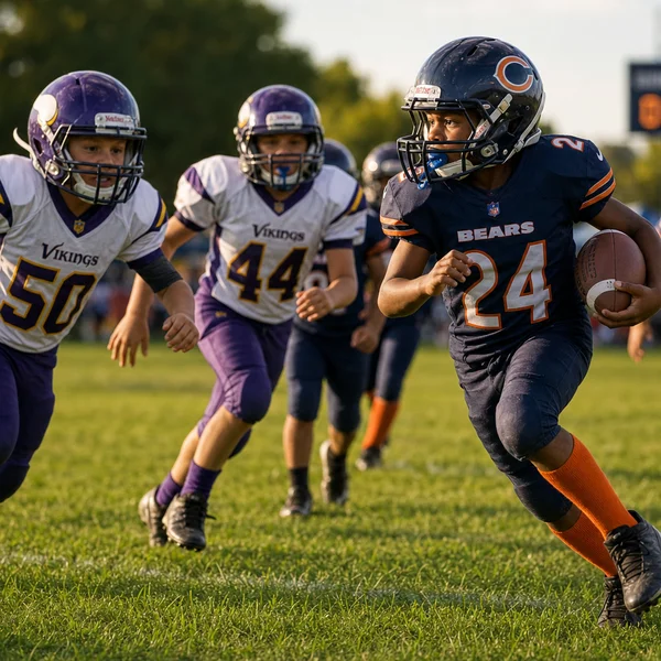Kids playing football