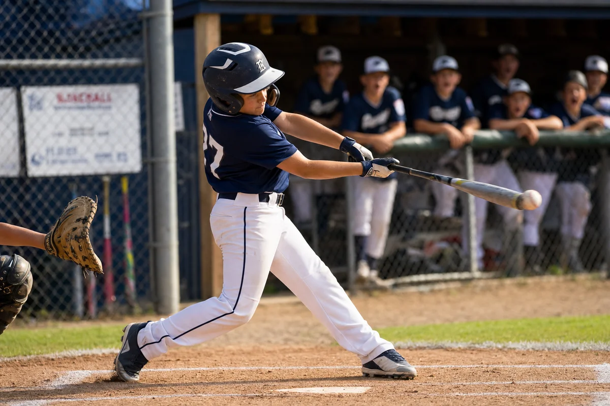 Kids playing baseball