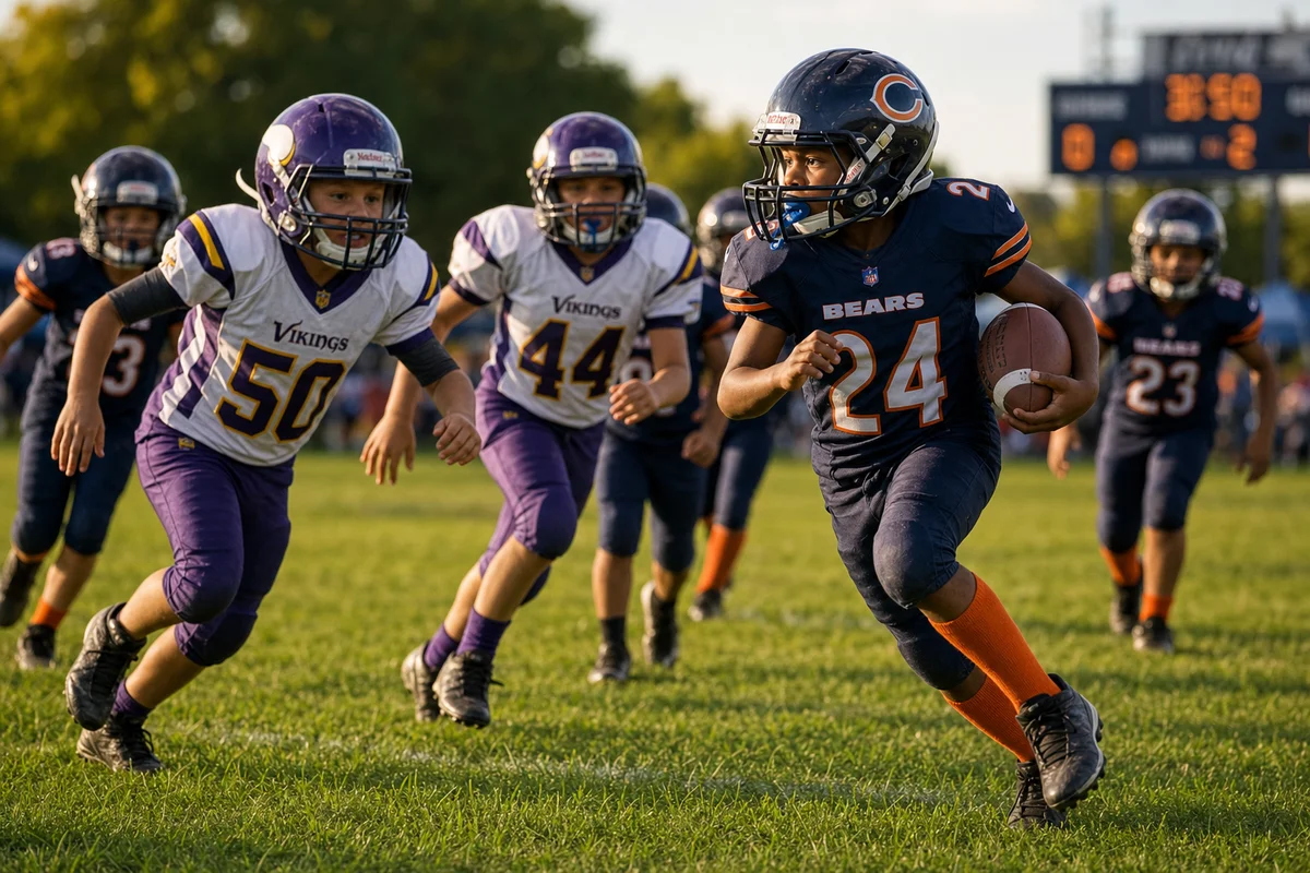 Kids playing football