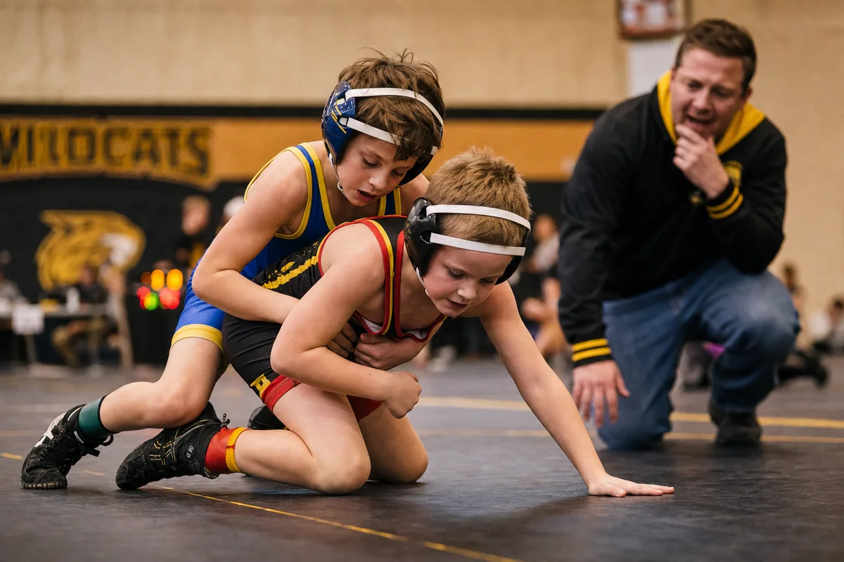 Kids playing wrestling